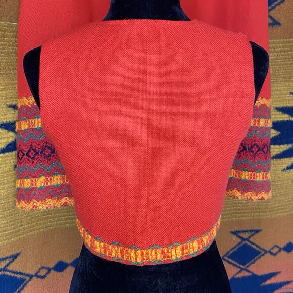 Vintage 70’s Arola Finnish Handmade Wool Maxi Skirt & Vest Set. Size Small. Rare - Picture 3 of 16